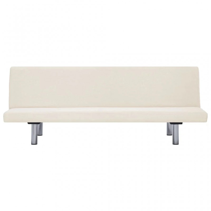 Sofa Bed Cream Polyester Sofa Bed Cream Polyester