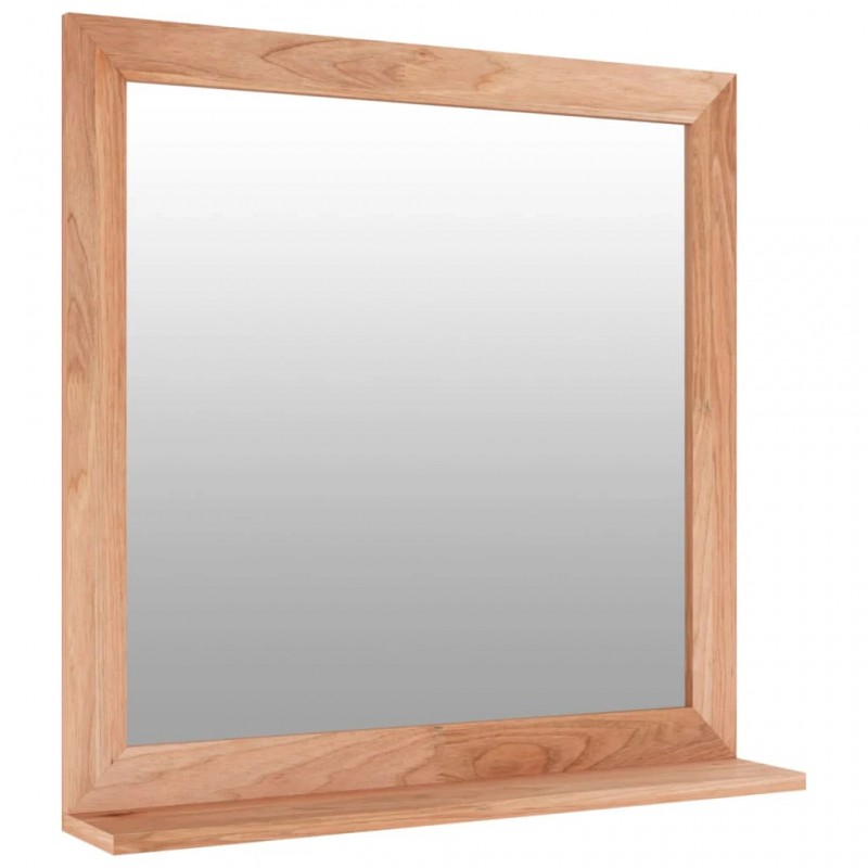 Wall Mirror 55x55 cm Solid Wood Walnut Wall Mirror 55x55 cm Solid Wood Walnut