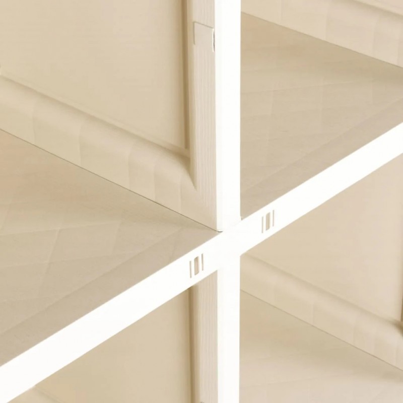 Plastic Cabinet 79x43x125 cm Wood Design Vanilla Ice Plastic Cabinet 79x43x125 cm Wood Design Vanilla Ice