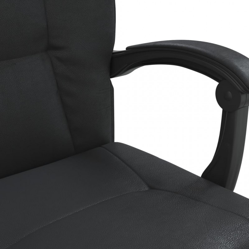 Reclining Office Chair Black Faux Leather Reclining Office Chair Black Faux Leather