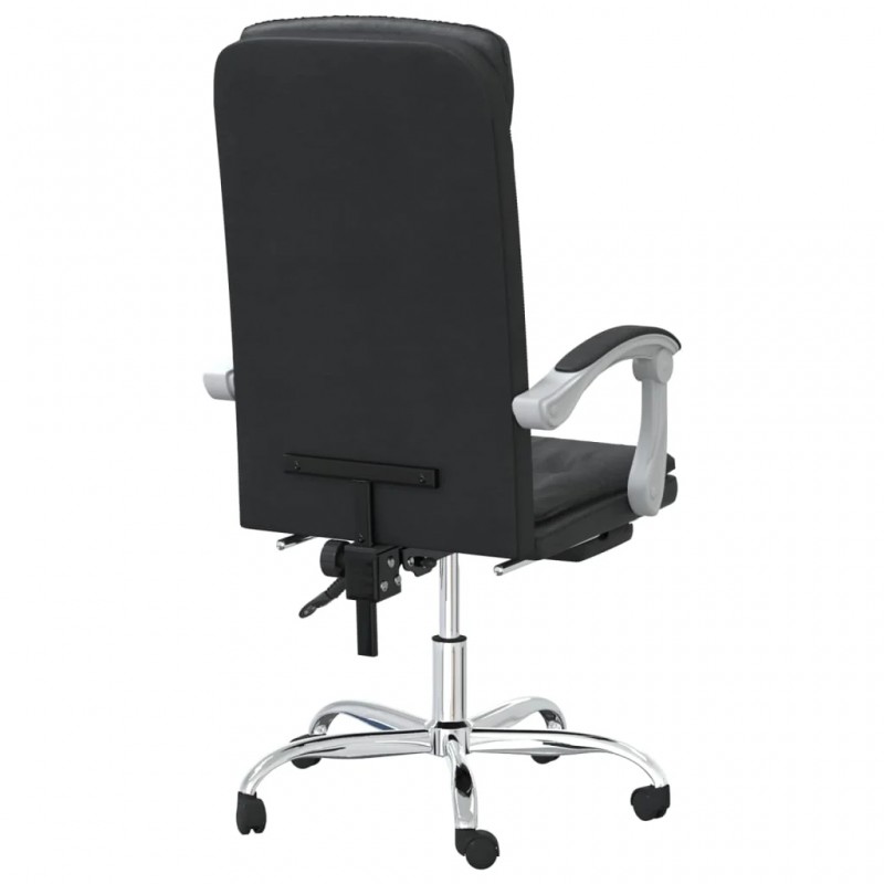 Reclining Office Chair Black Faux Leather Reclining Office Chair Black Faux Leather