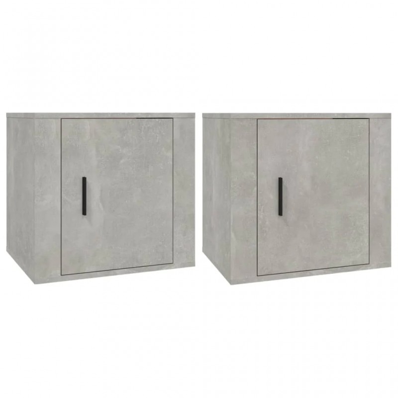 Bedside Cabinets 2 pcs Concrete Grey 50x39x47 cm Bedside Cabinets 2 pcs Concrete Grey 50x39x47 cm