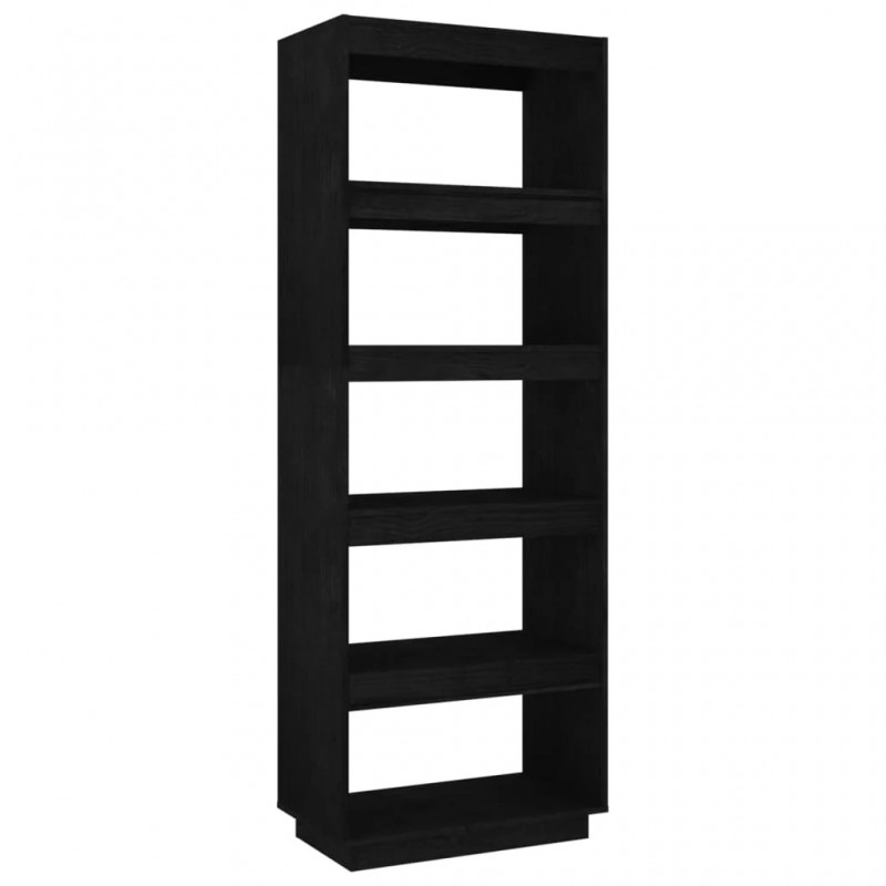 Book Cabinet/Room Divider Black 60x35x167 cm Solid Pinewood Book Cabinet/Room Divider Black 60x35x167 cm Solid Pinewood