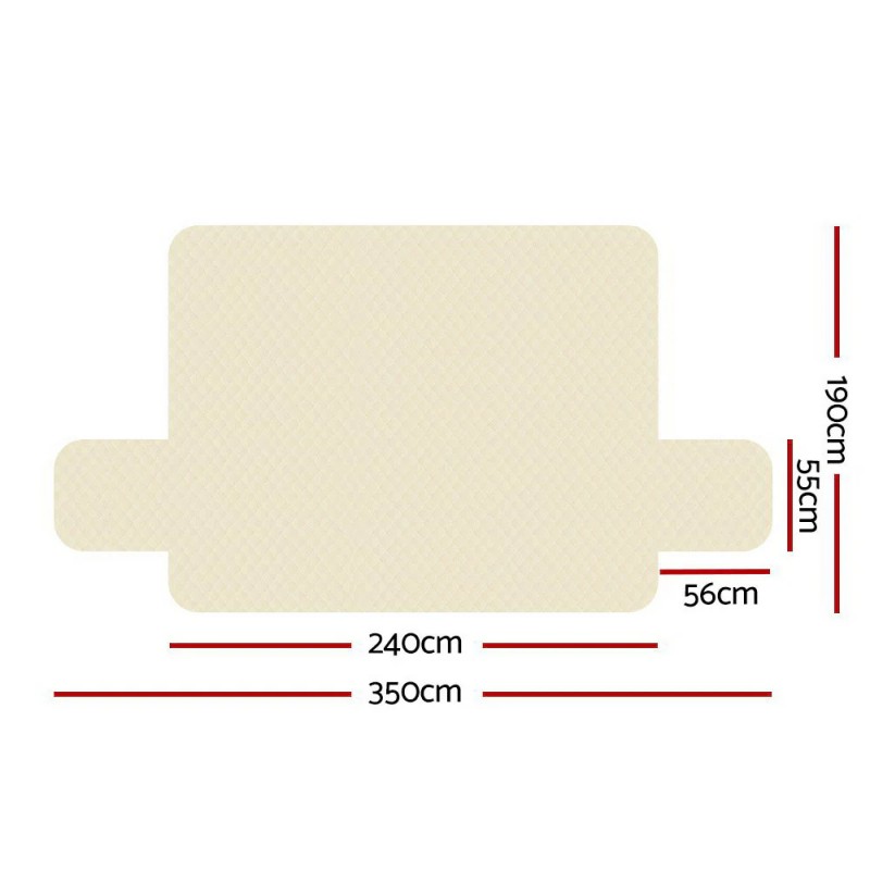 Artiss Sofa Cover Couch Covers 4 Seater 100% Water Resistant Beige Artiss Sofa Cover Couch Covers 4 Seater 100% Water Resistant Beige