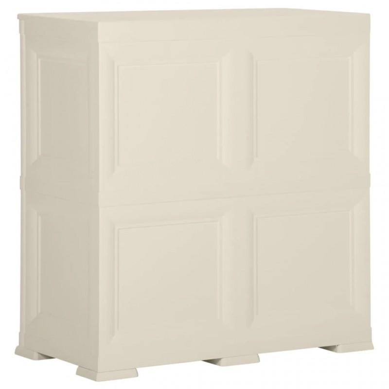 Plastic Cabinet 79x43x85.5 cm Wood Design Vanilla Ice Plastic Cabinet 79x43x85.5 cm Wood Design Vanilla Ice