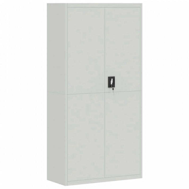 File Cabinet Light Grey 90x40x180 cm Steel File Cabinet Light Grey 90x40x180 cm Steel
