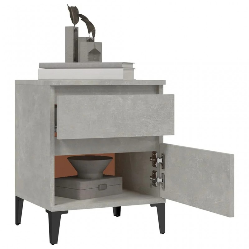 Bedside Cabinet Concrete Grey 40x35x50 cm Bedside Cabinet Concrete Grey 40x35x50 cm