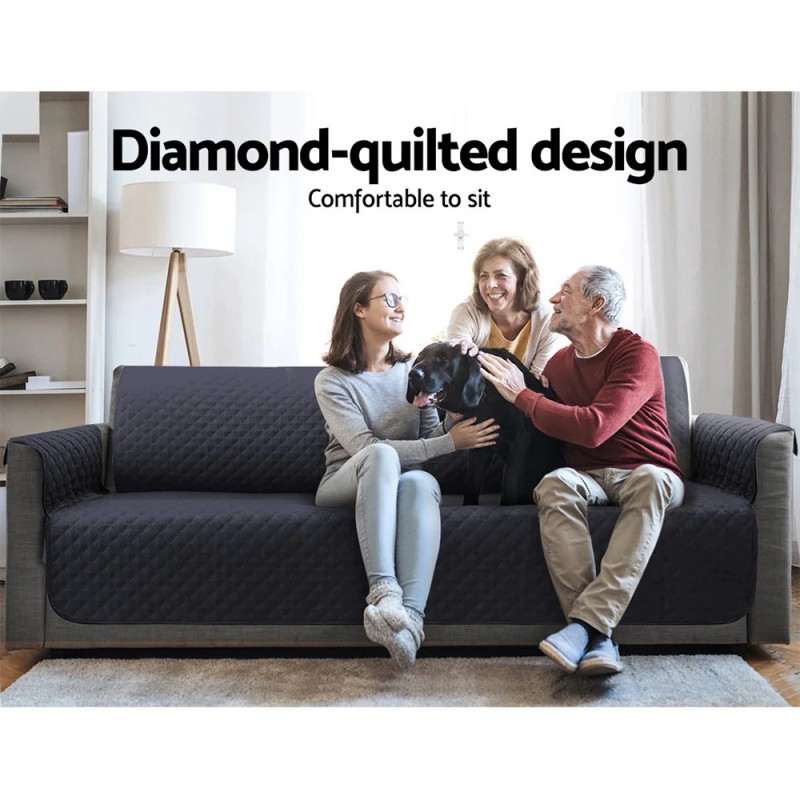 Artiss Sofa Cover Couch Covers 3 Seater 100% Water Resistant Dark Grey Artiss Sofa Cover Couch Covers 3 Seater 100% Water Resistant Dark Grey