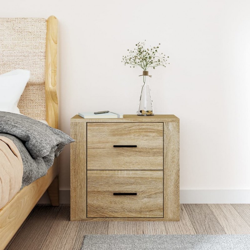 Wall-mounted Bedside Cabinet Sonoma Oak 50x36x47 cm Wall-mounted Bedside Cabinet Sonoma Oak 50x36x47 cm