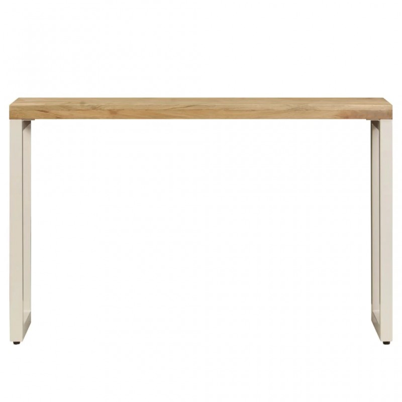 Console Table 120x35x76 cm Solid Wood Mango and Steel Console Table 120x35x76 cm Solid Wood Mango and Steel