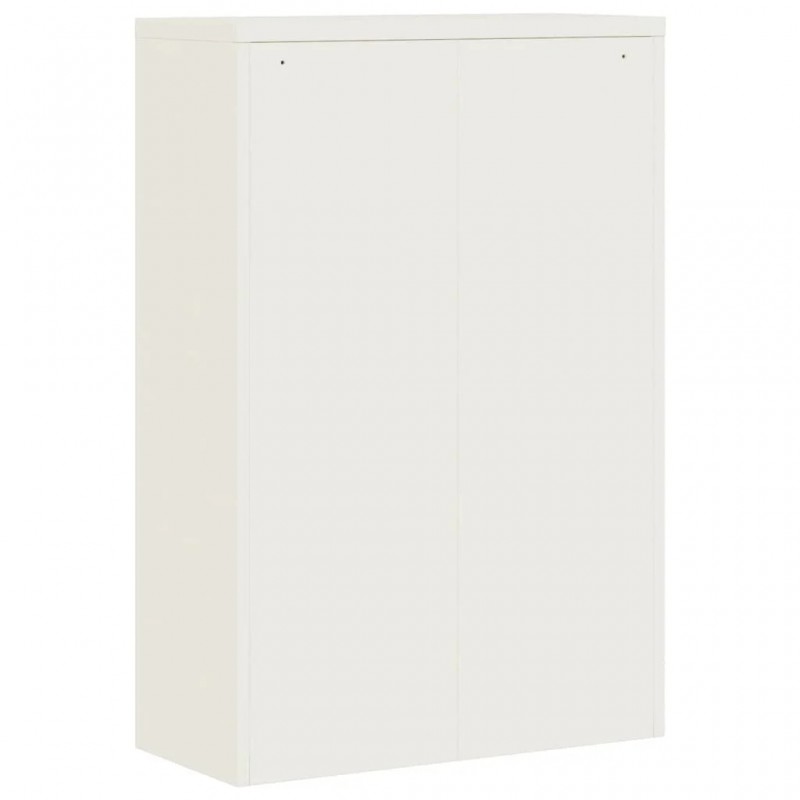 File Cabinet White 90x40x140 cm Steel File Cabinet White 90x40x140 cm Steel