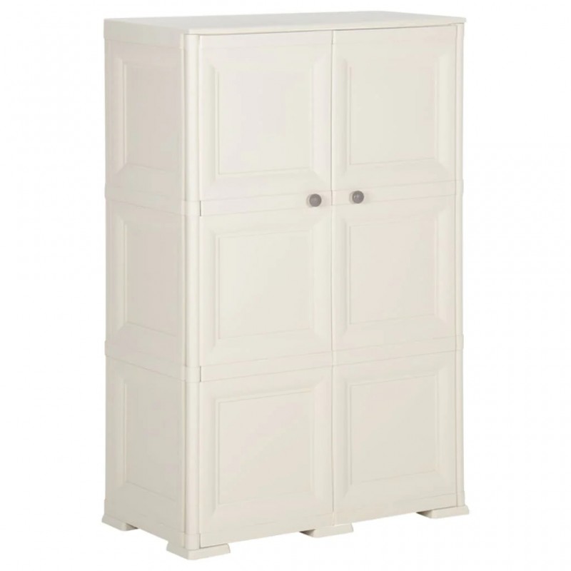 Plastic Cabinet 79x43x125 cm Wood Design Vanilla Ice