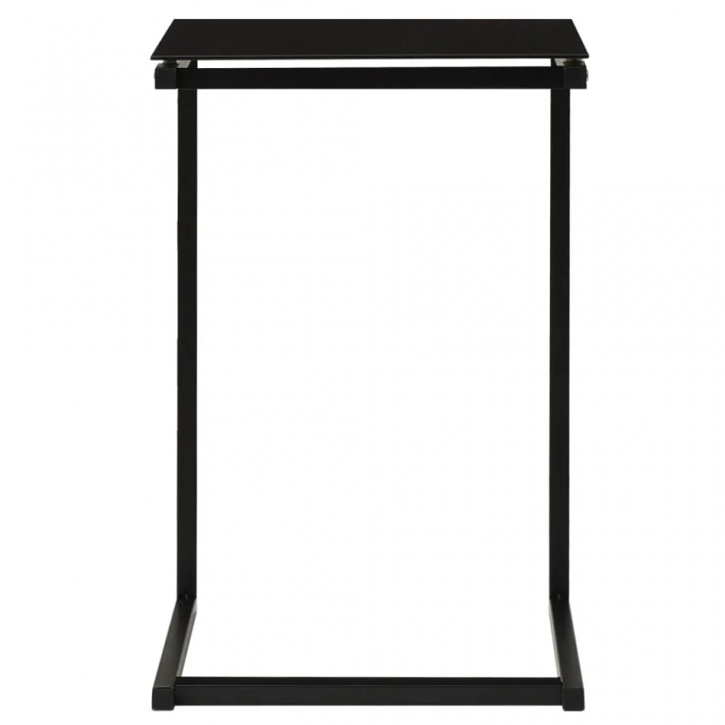 Side Table Black 40x40x60 cm Tempered Glass Side Table Black 40x40x60 cm Tempered Glass