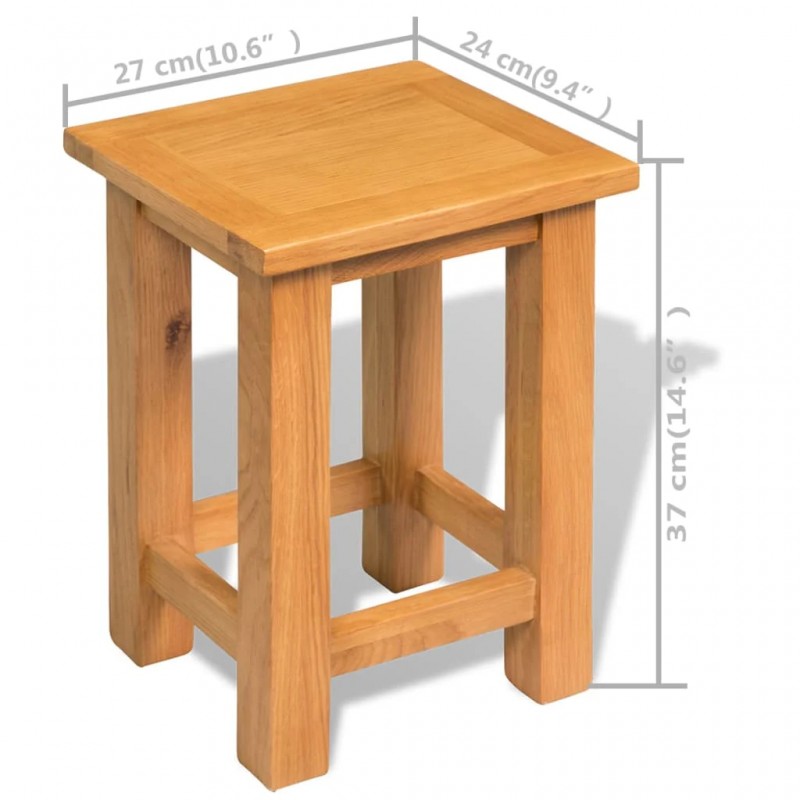 End Tables 2 pcs 27x24x37 cm Solid Oak Wood End Tables 2 pcs 27x24x37 cm Solid Oak Wood