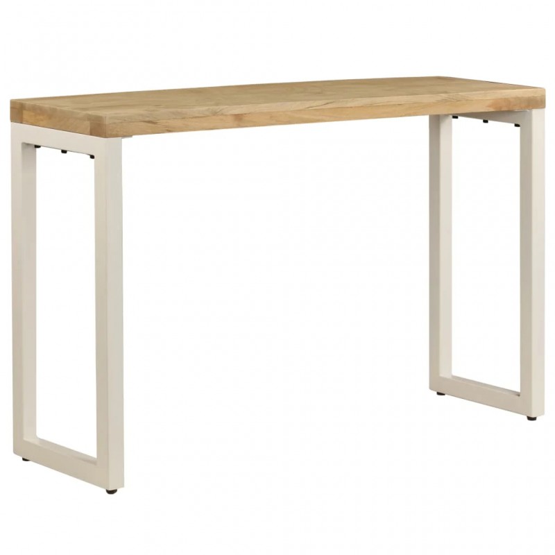Console Table 120x35x76 cm Solid Wood Mango and Steel Console Table 120x35x76 cm Solid Wood Mango and Steel