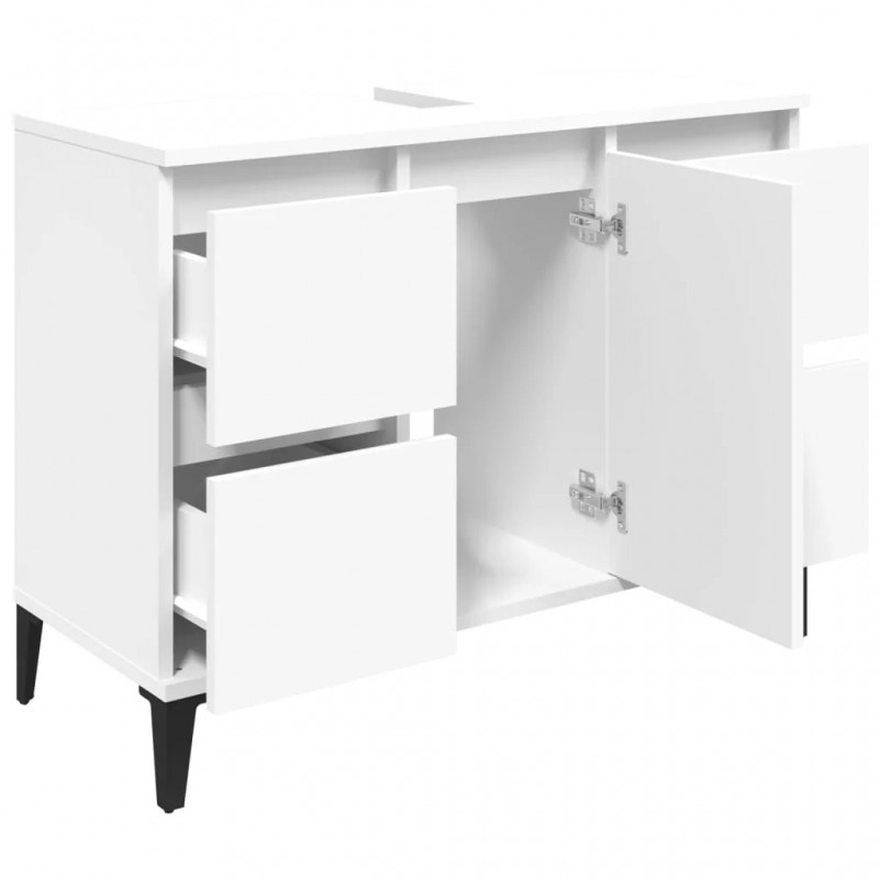 Sink Cabinet White 80x33x60 cm Engineered Wood Sink Cabinet White 80x33x60 cm Engineered Wood