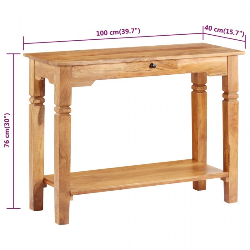 Console Table 100x40x76 cm Solid Wood Acacia Console Table 100x40x76 cm Solid Wood Acacia