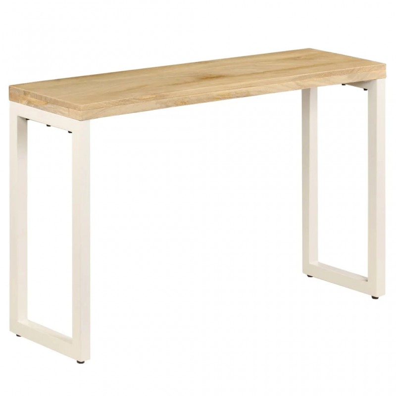 Console Table 120x35x76 cm Solid Wood Mango and Steel Console Table 120x35x76 cm Solid Wood Mango and Steel