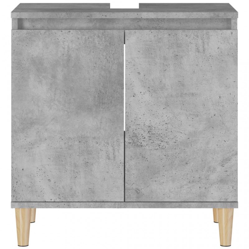 Sink Cabinet Concrete Grey 58x33x60 cm Engineered Wood Sink Cabinet Concrete Grey 58x33x60 cm Engineered Wood