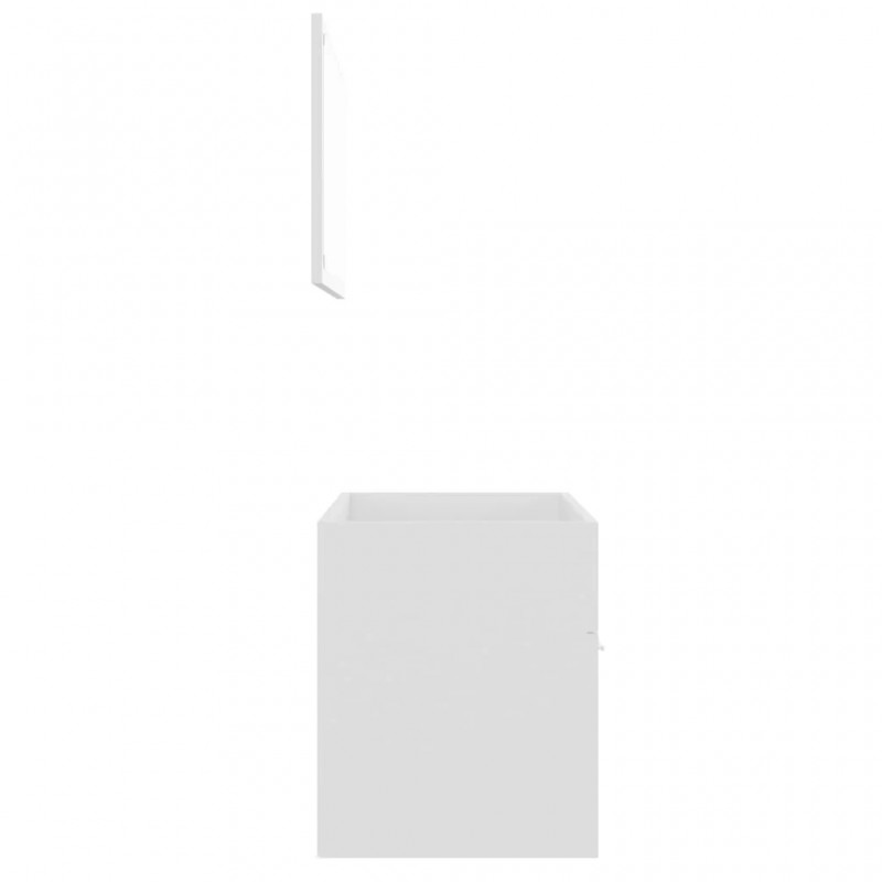 2 Piece Bathroom Furniture Set White Engineered Wood 2 Piece Bathroom Furniture Set White Engineered Wood