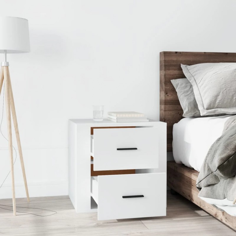 Bedside Cabinet White 50x39x47 cm Bedside Cabinet White 50x39x47 cm