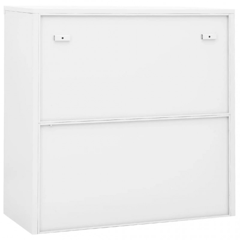 Office Cabinet with Sliding Door White 90x40x90 cm Steel Office Cabinet with Sliding Door White 90x40x90 cm Steel