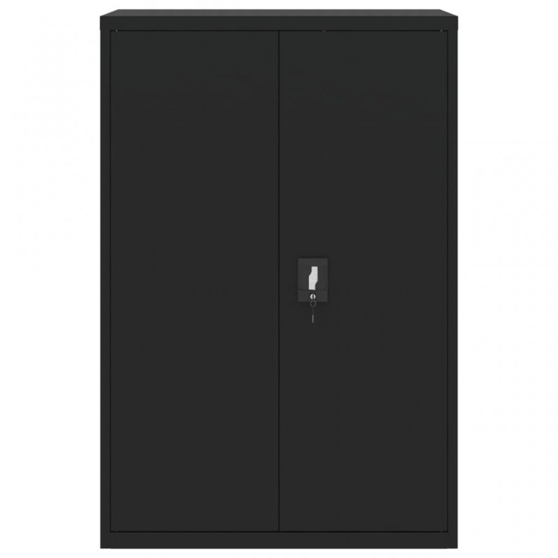 File Cabinet Black 90x40x140 cm Steel File Cabinet Black 90x40x140 cm Steel