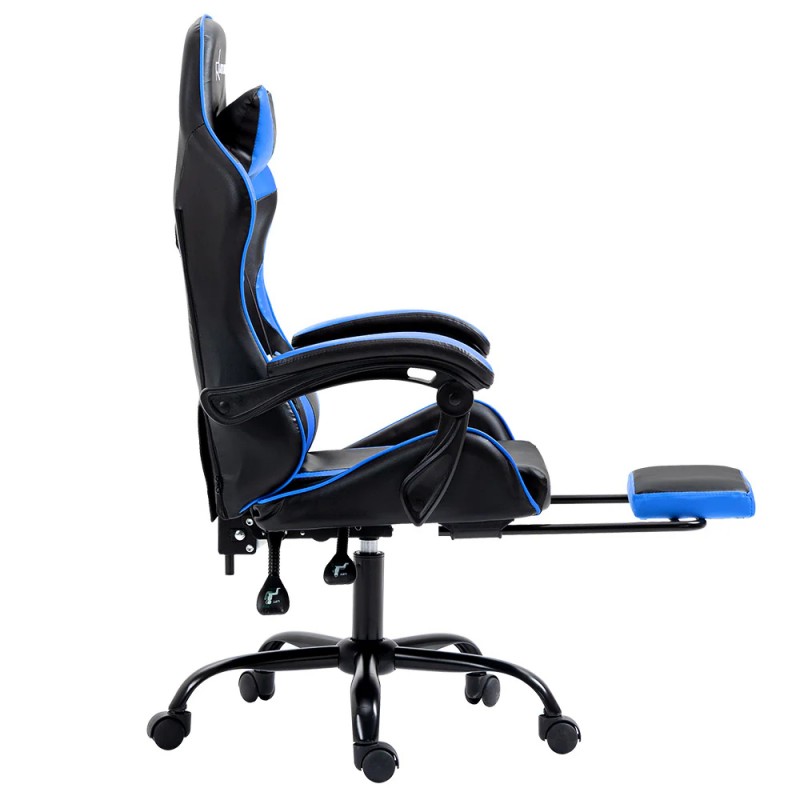 Artiss Gaming Office Chair Recliner Footrest Blue Artiss Gaming Office Chair Recliner Footrest Blue