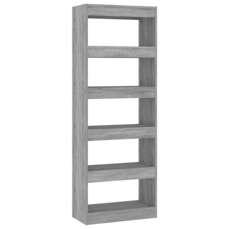 Book Cabinet/Room Divider Grey Sonoma 60x30x166 cm Engineered Wood Book Cabinet/Room Divider Grey Sonoma 60x30x166 cm Engineered Wood