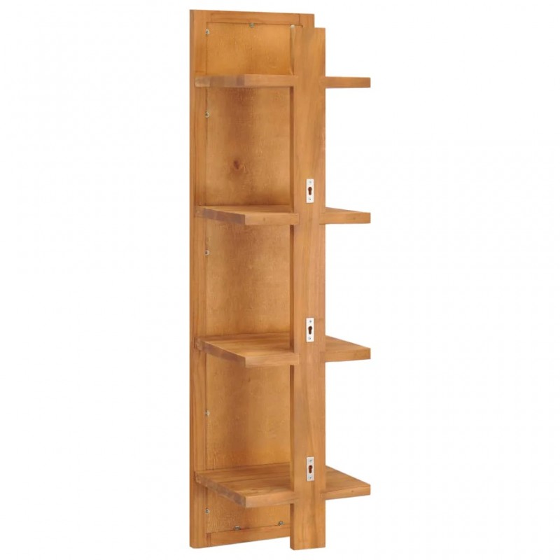 Wall Mirror with Shelves 30x30x120 cm Solid Teak Wood Wall Mirror with Shelves 30x30x120 cm Solid Teak Wood