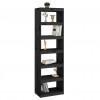 Book Cabinet/Room Divider Black 60x30x199.5 cm Solid Wood Pine