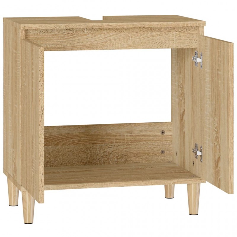 Sink Cabinet Sonoma Oak 58x33x60 cm Engineered Wood Sink Cabinet Sonoma Oak 58x33x60 cm Engineered Wood