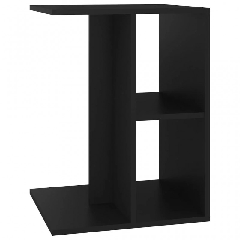 Side Table Black 60x40x45 cm Engineered Wood Side Table Black 60x40x45 cm Engineered Wood