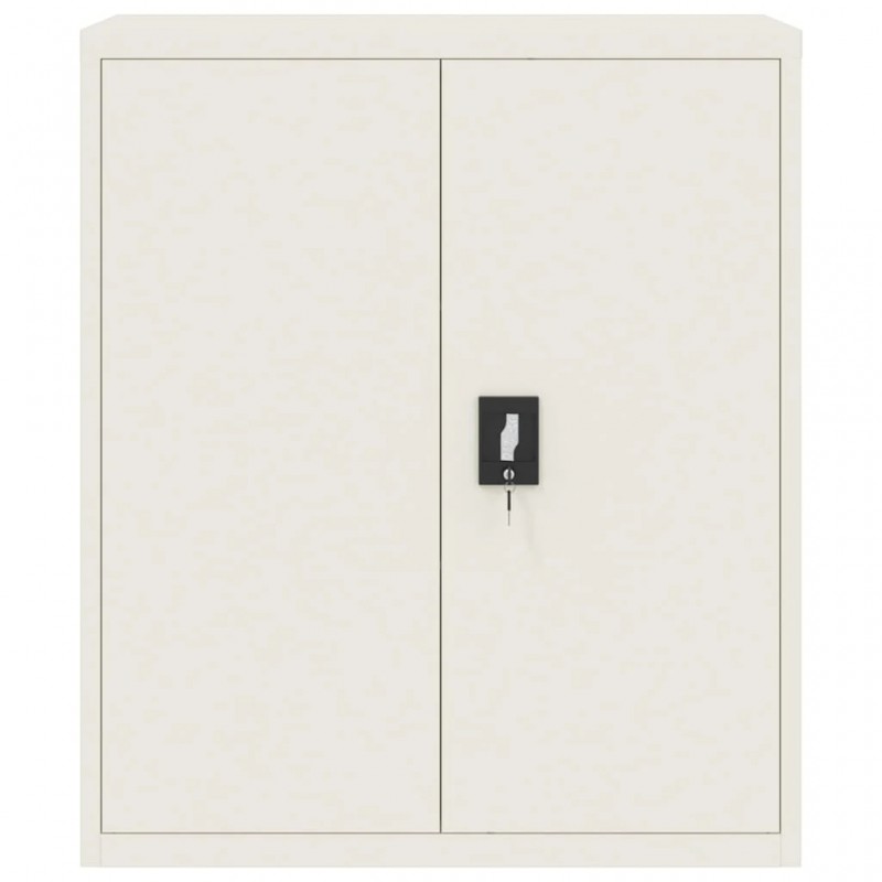 File Cabinet White 90x40x105 cm Steel File Cabinet White 90x40x105 cm Steel