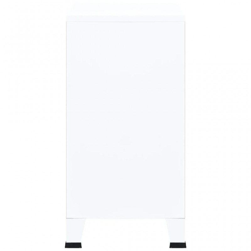 Industrial Storage Chest White 75x40x80 cm Steel Industrial Storage Chest White 75x40x80 cm Steel