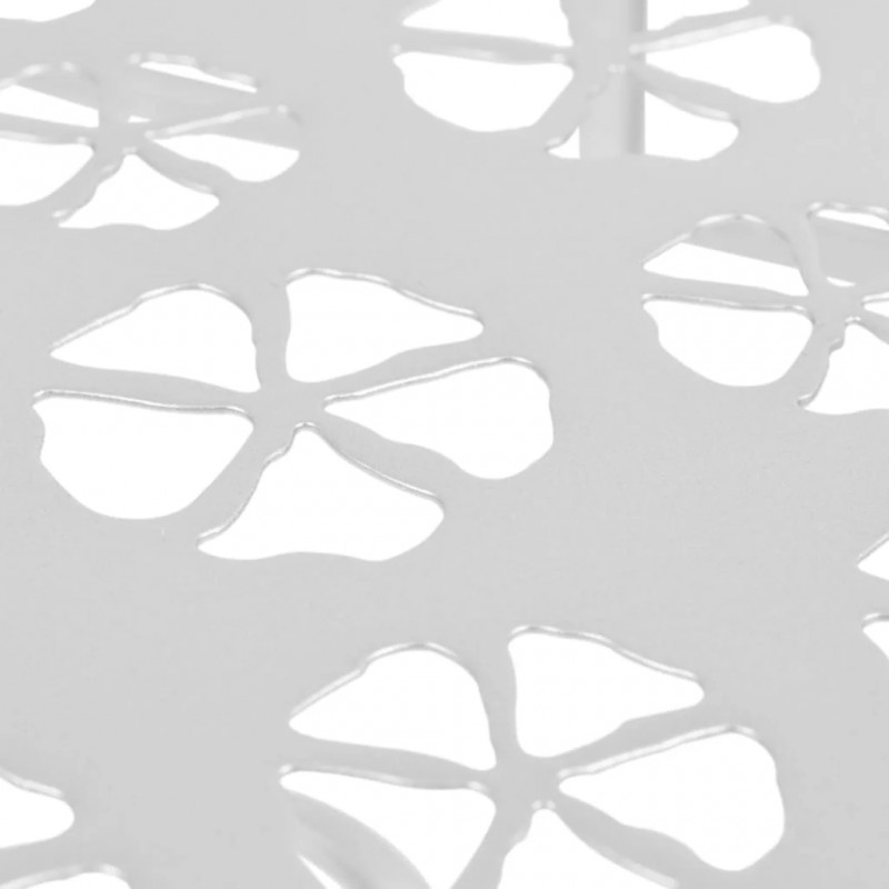 Side Table Vintage Style Half Round Metal 72x36x74 cm Silver Side Table Vintage Style Half Round Metal 72x36x74 cm Silver