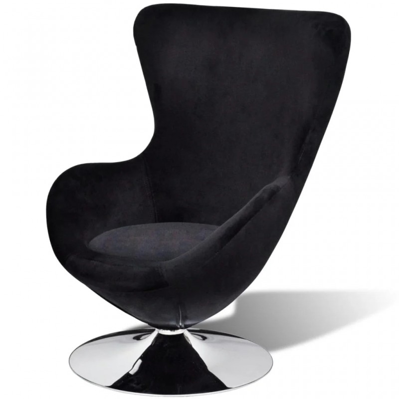 Armchair with Egg Shape Black Armchair with Egg Shape Black