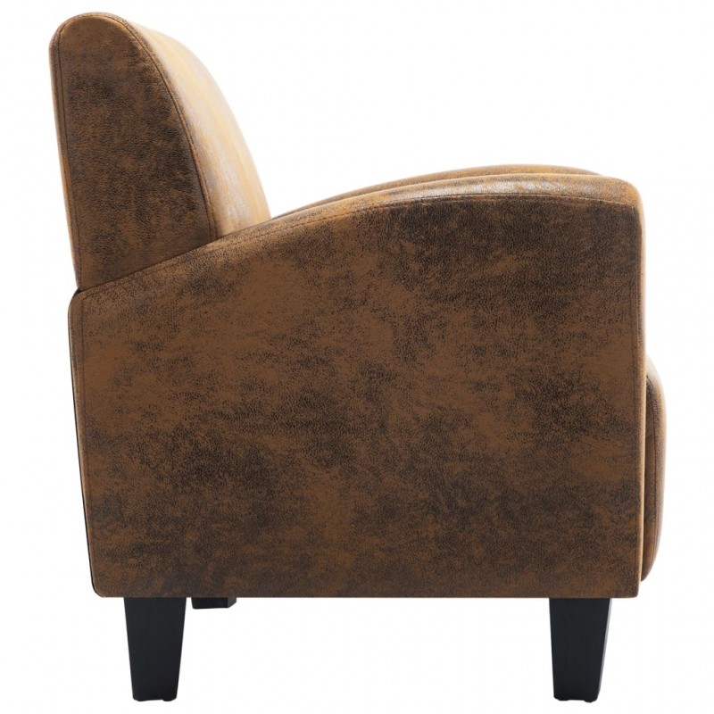 Sofa Chair Brown Faux Suede Leather Sofa Chair Brown Faux Suede Leather