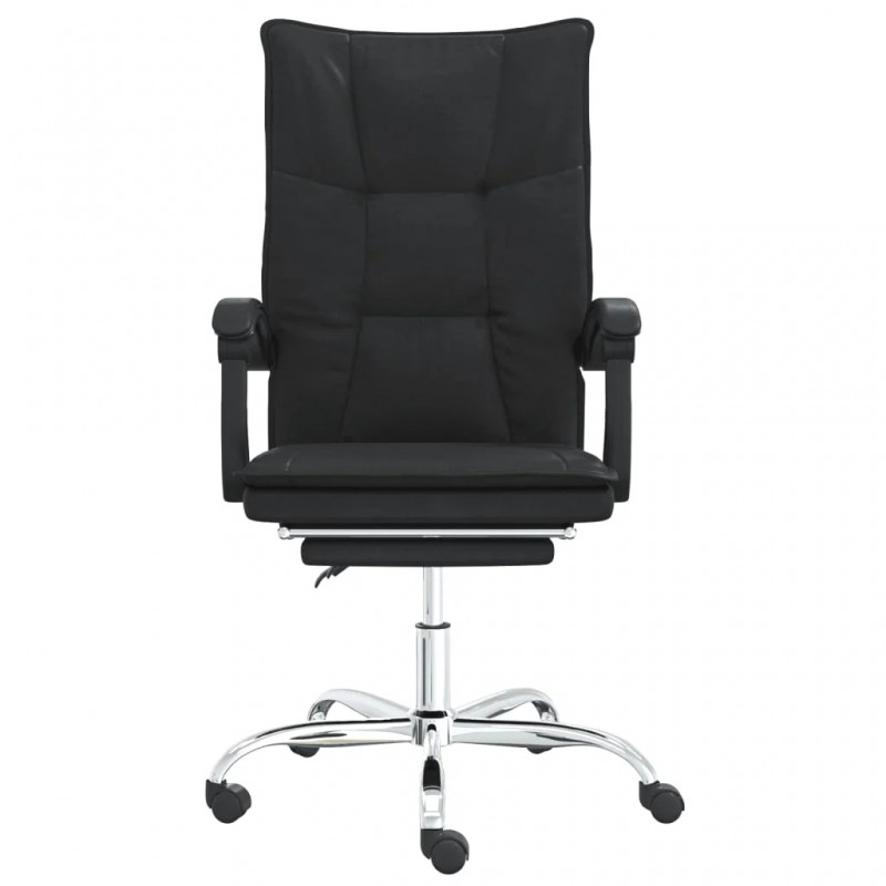 Reclining Office Chair Black Faux Leather Reclining Office Chair Black Faux Leather