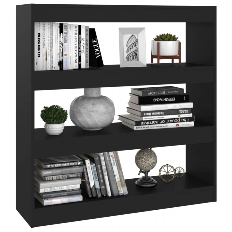Book Cabinet/Room Divider Black 100x30x103 cm Book Cabinet/Room Divider Black 100x30x103 cm