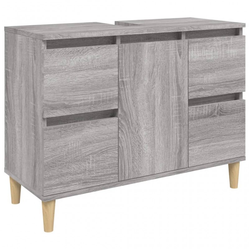 Sink Cabinet Grey Sonoma 80x33x60 cm Engineered Wood Sink Cabinet Grey Sonoma 80x33x60 cm Engineered Wood