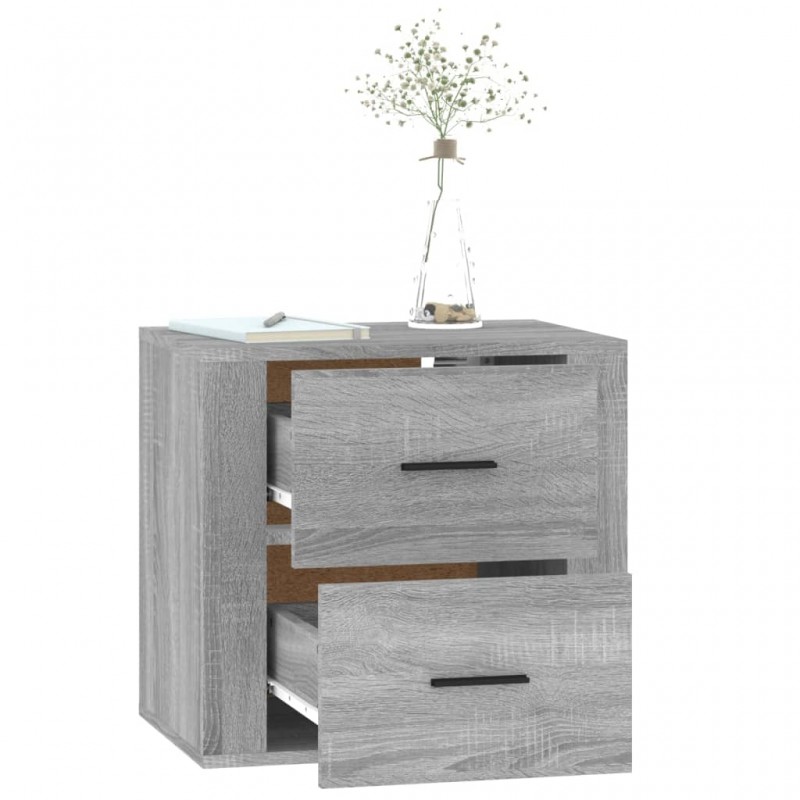 Wall-mounted Bedside Cabinet Grey Sonoma 50x36x47 cm Wall-mounted Bedside Cabinet Grey Sonoma 50x36x47 cm