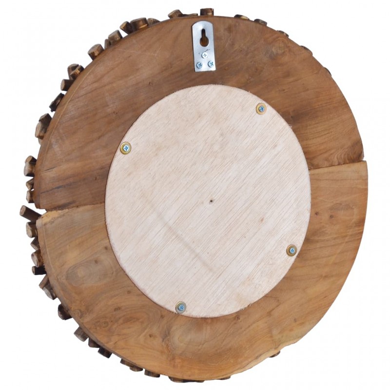 Wall Mirror 40 cm Teak Round Wall Mirror 40 cm Teak Round