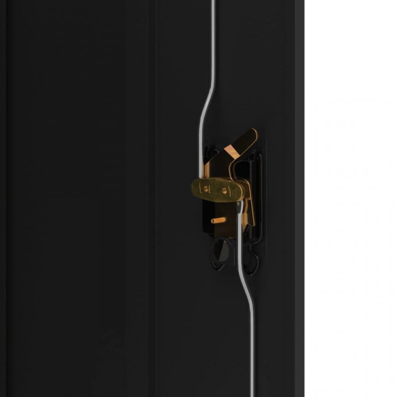 File Cabinet Black 90x40x140 cm Steel File Cabinet Black 90x40x140 cm Steel