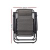 Gardeon 2PC Zero Gravity Chair Folding Outdoor Recliner Adjustable Sun Lounge Camping Grey