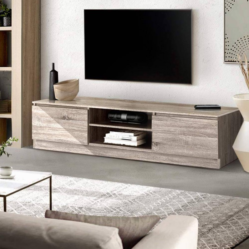 Artiss TV Cabinet Entertainment Unit 160cm Pine Charles Artiss TV Cabinet Entertainment Unit 160cm Pine Charles