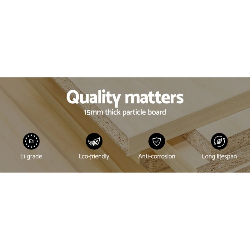 Artiss TV Cabinet Entertainment Unit 180cm Wood White James Artiss TV Cabinet Entertainment Unit 180cm Wood White James