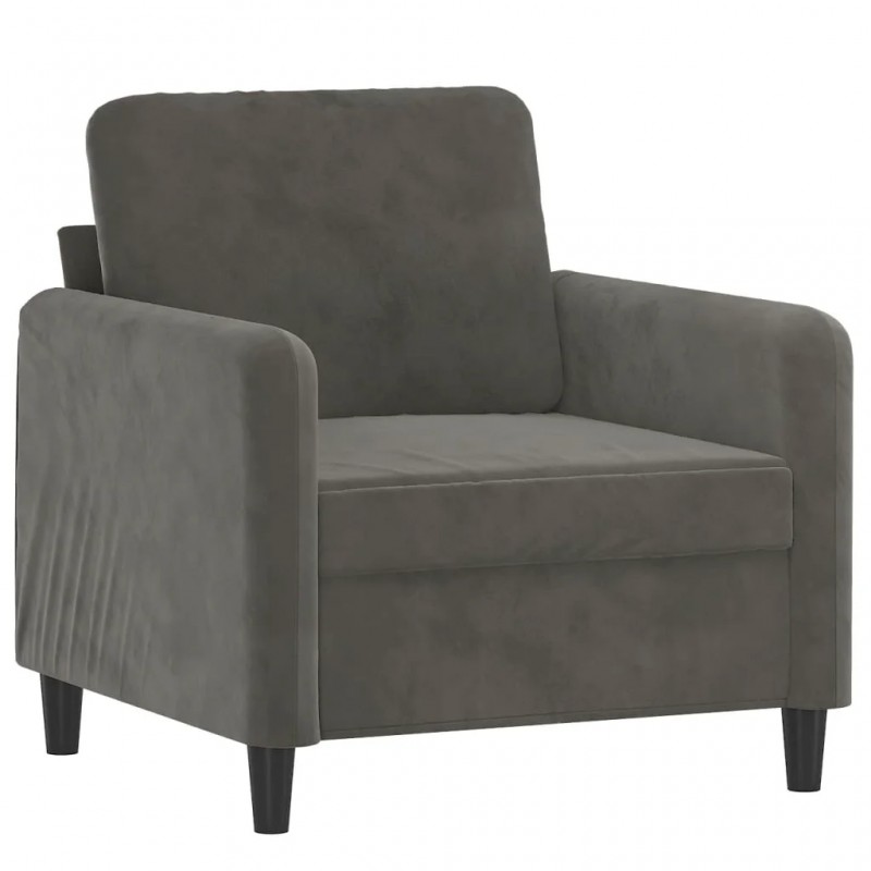 Sofa Chair Dark Grey 60 cm Velvet Sofa Chair Dark Grey 60 cm Velvet