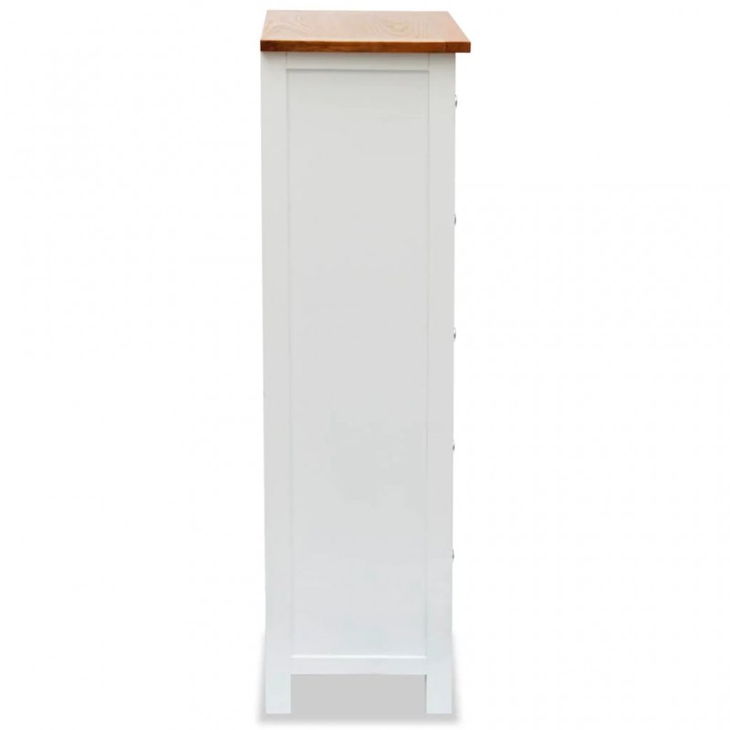 Tall Chest of Drawers 45x32x115 cm Solid Oak Wood Tall Chest of Drawers 45x32x115 cm Solid Oak Wood