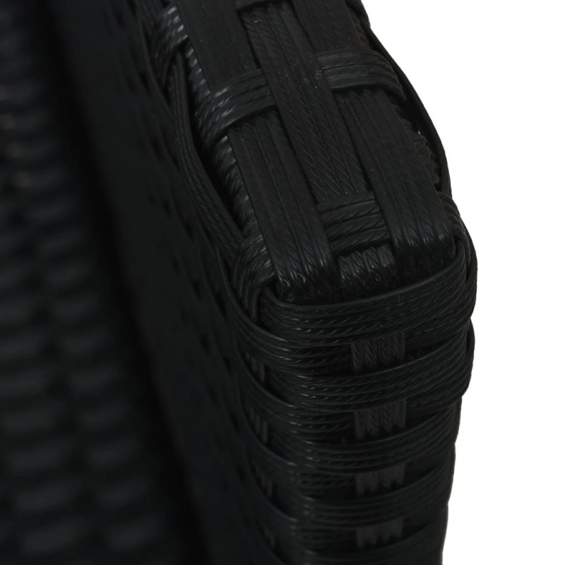 4 Piece Garden Lounge Set with Cushions Poly Rattan Black 4 Piece Garden Lounge Set with Cushions Poly Rattan Black